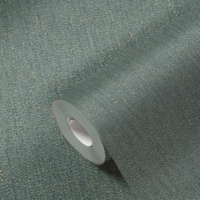 Ταπετσαρία Τοίχου 0.53x10.05m A.S. Création Attractive 2 «Uni, Copper, Green, Metallic» 390266