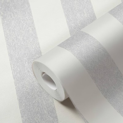 Ταπετσαρία Τοίχου 0.53x10.05m A.S. Création Attractive 2 «Stripes, Grey, White» 390291