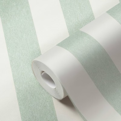 Ταπετσαρία Τοίχου 0.53x10.05m A.S. Création Attractive 2 «Stripes, Green, White» 390292