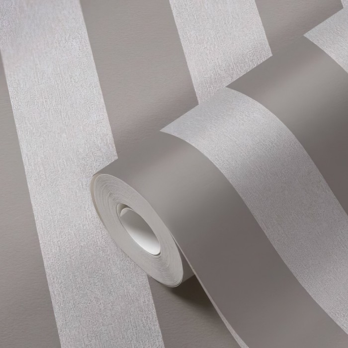 Ταπετσαρία Τοίχου 0.53x10.05m A.S. Création Attractive 2 «Stripes, Beige, Grey, Taupe» 390293