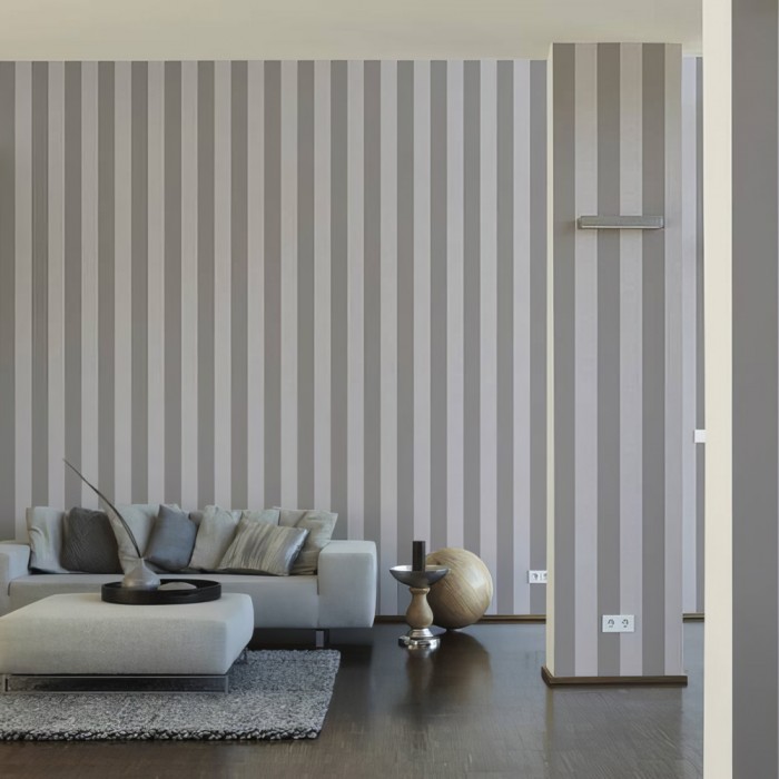 Ταπετσαρία Τοίχου 0.53x10.05m A.S. Création Attractive 2 «Stripes, Beige, Grey, Taupe» 390293