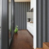 Ταπετσαρία Τοίχου 0.53x10.05m A.S. Création Attractive 2 «Stripes, Black, Grey» 390294