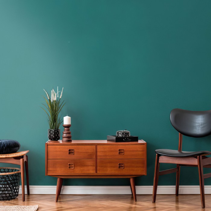 Ταπετσαρία Τοίχου 0.53x10.05m A.S. Création Attractive 2 «Uni, Blue, Green» 390309