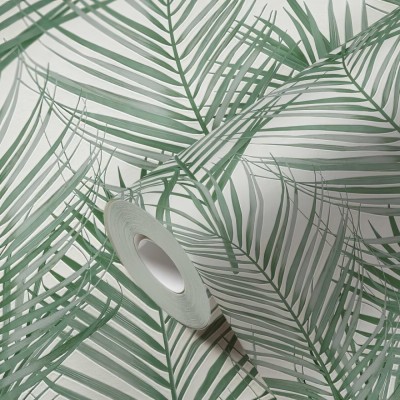 Ταπετσαρία Τοίχου 0.53x10.05m A.S. Création Attractive 2 «Floral, Cream, Green, White» 390381