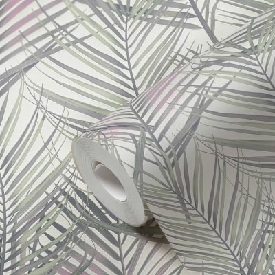 Ταπετσαρία Τοίχου 0.53x10.05m A.S. Création Attractive 2 «Floral, Cream, Green, Pink» 390382