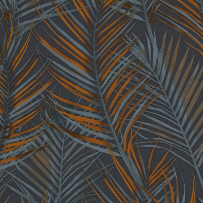 Ταπετσαρία Τοίχου 0.53x10.05m A.S. Création Attractive 2 «Floral, Black, Blue, Brown» 390386