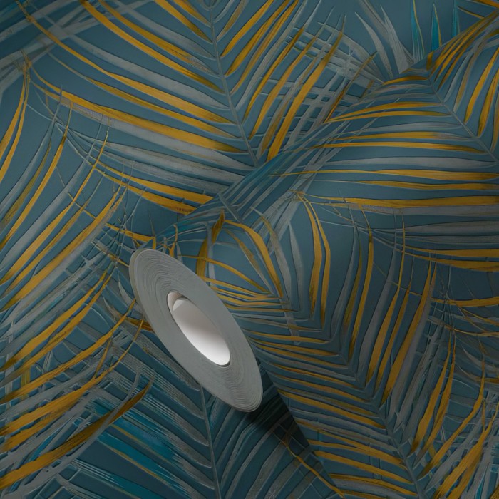 Ταπετσαρία Τοίχου 0.53x10.05m A.S. Création Attractive 2 «Floral, Blue, Grey, Yellow» 390387