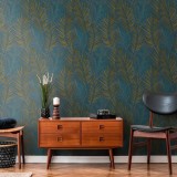 Ταπετσαρία Τοίχου 0.53x10.05m A.S. Création Attractive 2 «Floral, Blue, Grey, Yellow» 390387