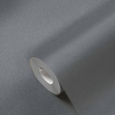 Ταπετσαρία Τοίχου 0.53x10.05m A.S. Création Attractive 2 «Uni, Grey» 390401