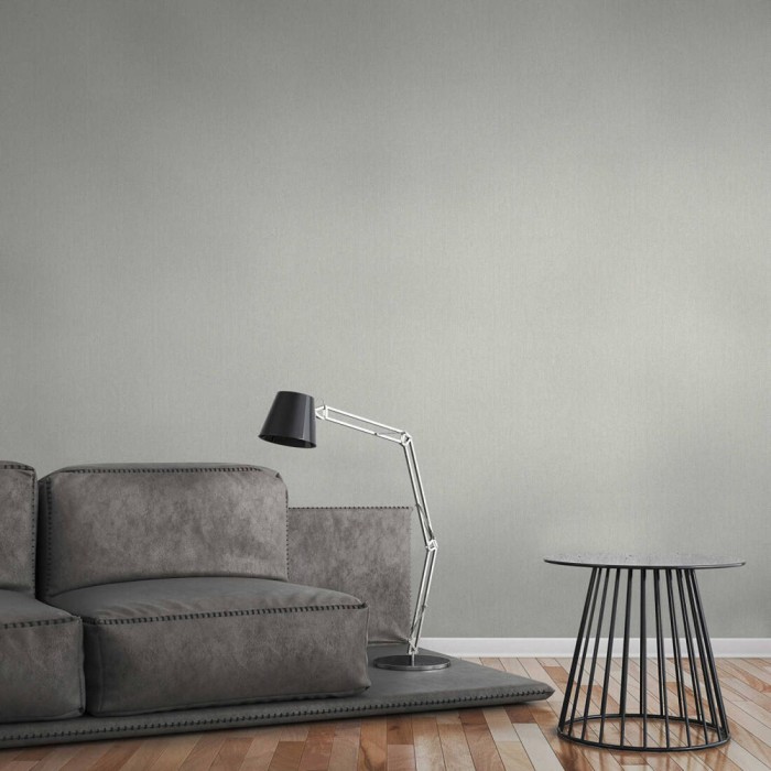 Ταπετσαρία Τοίχου 0.53x10.05m A.S. Création Casual Living «Uni, Metallic, White» 344311