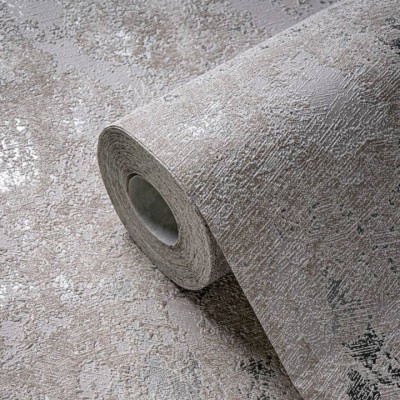 Ταπετσαρία Τοίχου 0.53x10.05m A.S. Création Casual Living «Uni, Beige, Cream, Metallic, Silver» 393873