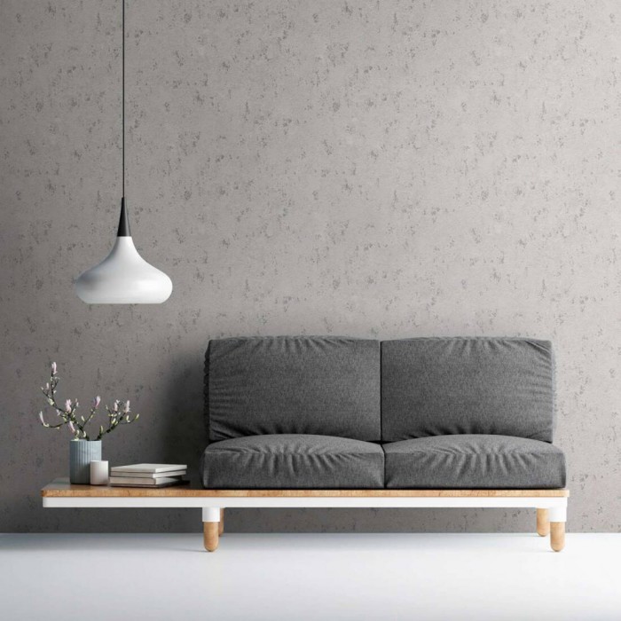 Ταπετσαρία Τοίχου 0.53x10.05m A.S. Création Casual Living «Uni, Beige, Cream, Metallic, Silver» 393873