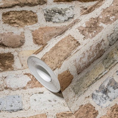 Tαπετσαρία Τοίχου A.S. Creation «Elements II» 0.53x10.05m «Stone, Beige, Brown, Cream, Grey» 388293