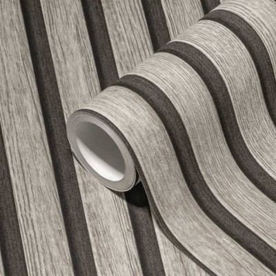 Tαπετσαρία Τοίχου A.S. Creation «Elements II» 0.53x10.05m «Wood, Black, Grey» 391092
