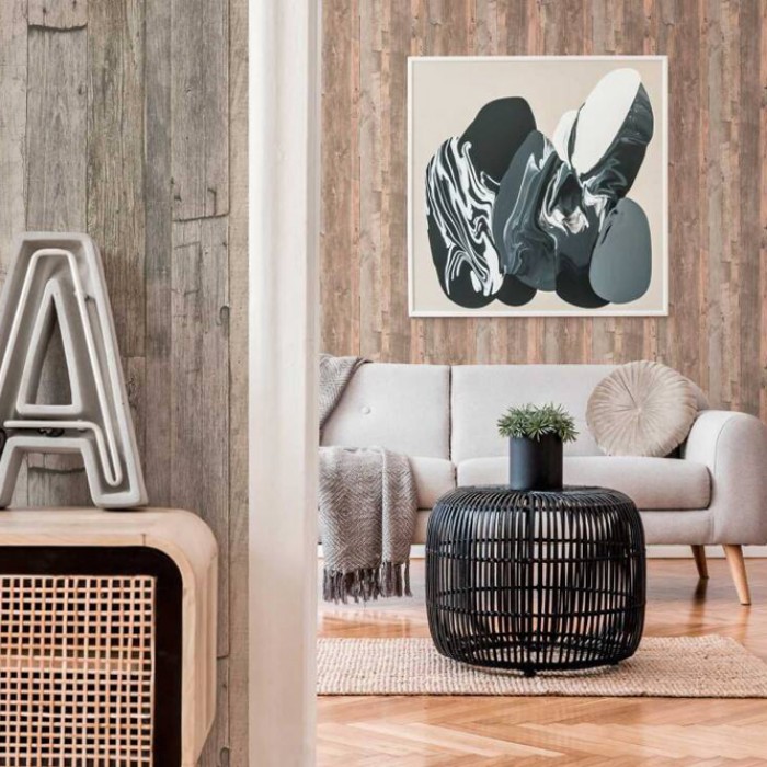 Tαπετσαρία Τοίχου A.S. Creation «Elements II» 0.53x10.05m «Wood, Cottage, Beige, Black, Cream» 959312