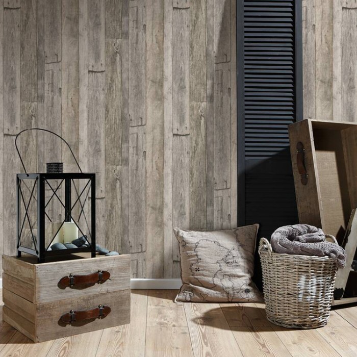 Tαπετσαρία Τοίχου A.S. Creation «Elements II» 0.53x10.05m «Wood, Cottage, Beige, Black, Cream» 959312