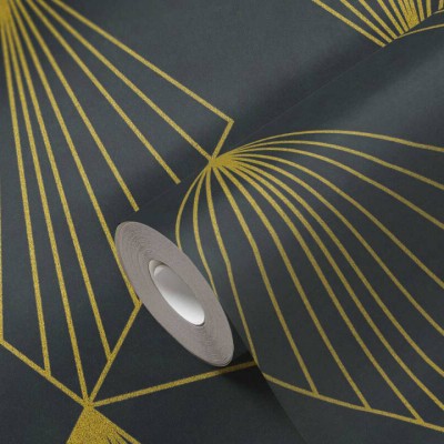 Tαπετσαρία Τοίχου A.S. Creation «French Affair» collection 0.53x10.05m «Graphics, Black, Metallic» 361562