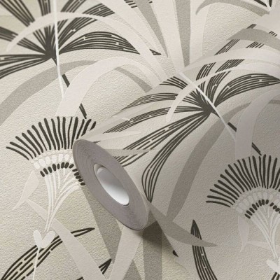 Tαπετσαρία Τοίχου A.S. Creation «French Affair» collection 0.53x10.05m «Floral, Beige, Black, Grey, Taupe» 399361