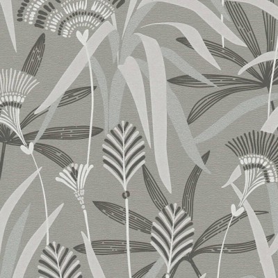 Tαπετσαρία Τοίχου A.S. Creation «French Affair» collection 0.53x10.05m «Floral, Black, Grey, Turquoise, White» 399362