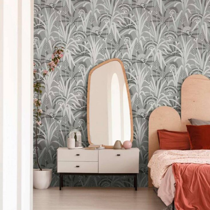 Tαπετσαρία Τοίχου A.S. Creation «French Affair» collection 0.53x10.05m «Floral, Black, Grey, Turquoise, White» 399362