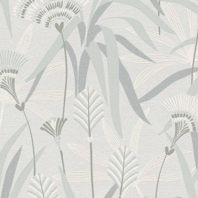 Tαπετσαρία Τοίχου A.S. Creation «French Affair» collection 0.53x10.05m «Floral, Green, Grey, Turquoise, White» 399363