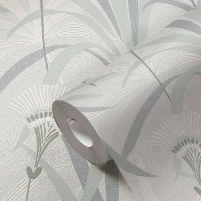 Tαπετσαρία Τοίχου A.S. Creation «French Affair» collection 0.53x10.05m «Floral, Green, Grey, Turquoise, White» 399363