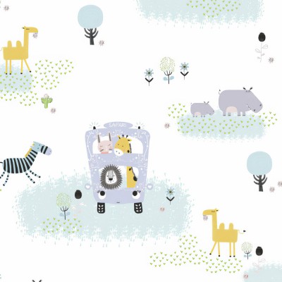 Ταπετσαρία Τοίχου 0.53x10.05m A.S. Création Little Love «Child motif, Blue, White, Yellow» 381141