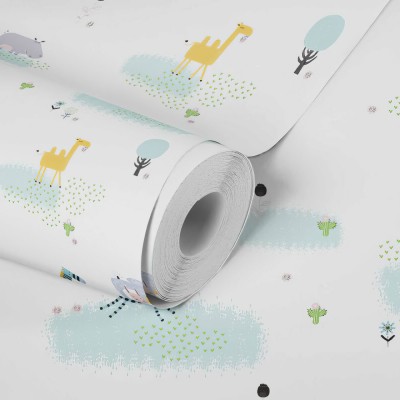 Ταπετσαρία Τοίχου 0.53x10.05m A.S. Création Little Love «Child motif, Blue, White, Yellow» 381141