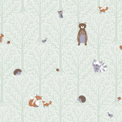 Ταπετσαρία Τοίχου 0.53x10.05m A.S. Création Little Love «Brown, Green, Grey» 381192