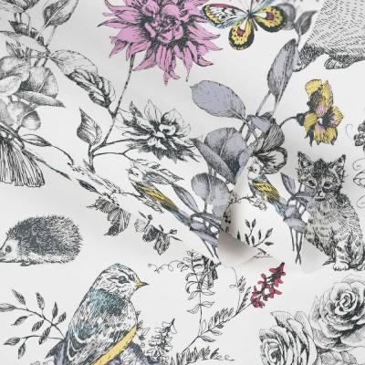 Ταπετσαρία Τοίχου 0.53x10.05m A.S. Création Little Love «Black, Colourful, White» 381201