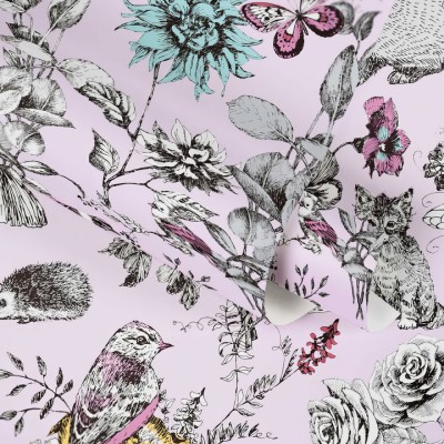 Ταπετσαρία Τοίχου 0.53x10.05m A.S. Création Little Love «Black, Colourful, Pink» 381203