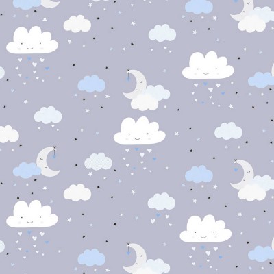 Ταπετσαρία Τοίχου 0.53x10.05m A.S. Création Little Love «Child motif, Blue, Colourful, Grey» 381252