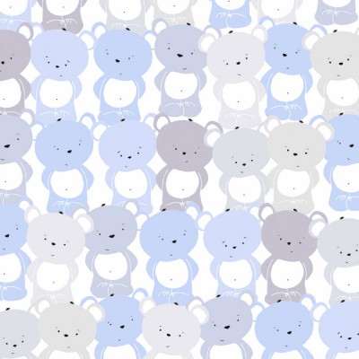 Ταπετσαρία Τοίχου 0.53x10.05m A.S. Création Little Love «Child motif, Blue, Grey, White» 381291