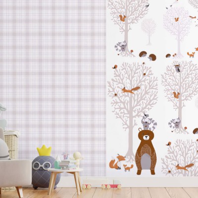 Ταπετσαρία Τοίχου 0.53x10.05m A.S. Création Little Love «Brown, Grey, White» 381341