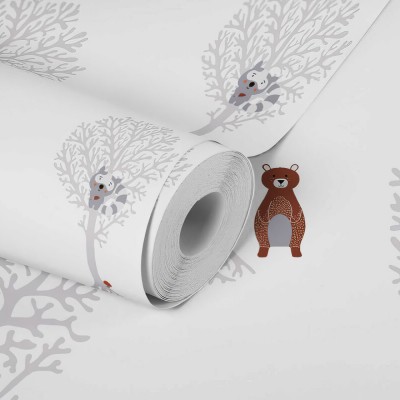 Ταπετσαρία Τοίχου 0.53x10.05m A.S. Création Little Love «Brown, Grey, White» 381341