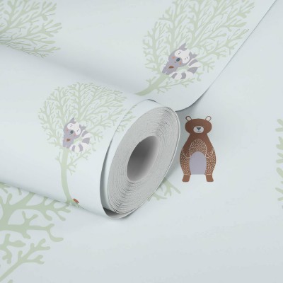 Ταπετσαρία Τοίχου 0.53x10.05m A.S. Création Little Love «Brown, Green, Grey» 381342