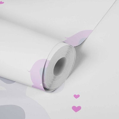 Ταπετσαρία Τοίχου 0.53x10.05m A.S. Création Little Love «Child motif, Grey, Pink, White» 381352