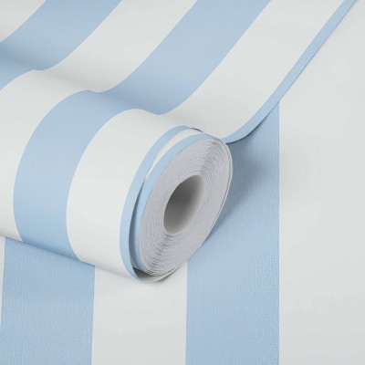 Ταπετσαρία Τοίχου 0.53x10.05m A.S. Création Little Love «Stripes, Blue, White» 381485