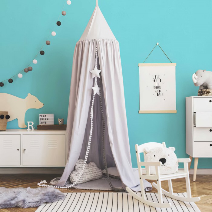Ταπετσαρία Τοίχου 0.53x10.05m A.S. Création Little Love «Uni, Blue» 383136