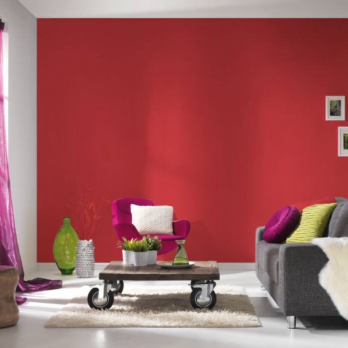 Ταπετσαρία Τοίχου 0.53x10.05m A.S. Création Little Love «Uni, Red» 383242