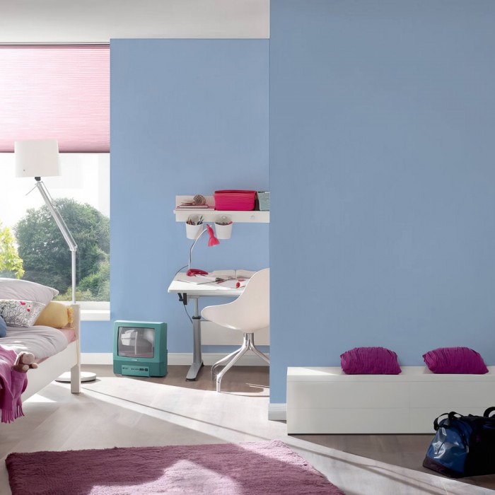 Ταπετσαρία Τοίχου 0.53x10.05m A.S. Création Little Love «Uni, Blue» 383273