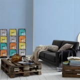 Ταπετσαρία Τοίχου 0.53x10.05m A.S. Création Little Love «Uni, Blue» 383273