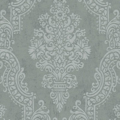 Tαπετσαρία Τοίχου A.S. Creation «Pure Elegance» 0.53x10.05m «Baroque, Green, Grey, Metallic, Silver» 397651