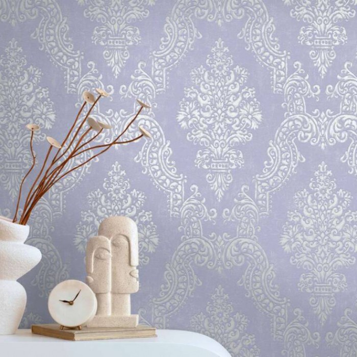 Tαπετσαρία Τοίχου A.S. Creation «Pure Elegance» 0.53x10.05m «Baroque, Cream, Grey, Purple, Silver» 397652