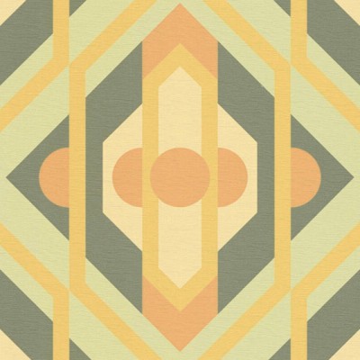 Ταπετσαρία Τοίχου 0.53x8.5m A.S. Création Retro Chic «Graphics, Green, Orange, Yellow» 395312