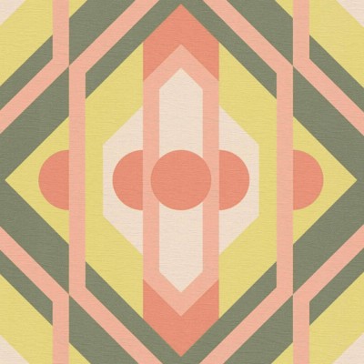 Ταπετσαρία Τοίχου 0.53x8.5m A.S. Création Retro Chic «Graphics, Beige, Green, Red» 395313