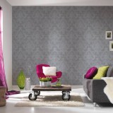 Ταπετσαρία Τοίχου 0.53x10.05m A.S. Création by «Livingwalls» Styleguide Jung 2024 «Baroque, Grey, White» 305184