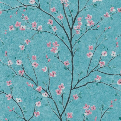 Ταπετσαρία Τοίχου 0.53x10.05m A.S. Création by «Livingwalls» Styleguide Jung 2024 «Floral, Blue, Green, Pink» 379123