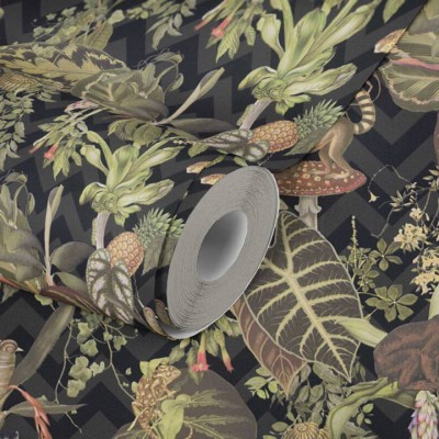 Ταπετσαρία Τοίχου 0.53x10.05m A.S. Création by «Livingwalls» Styleguide Jung 2024 «Floral, Black, Colourful» 379901