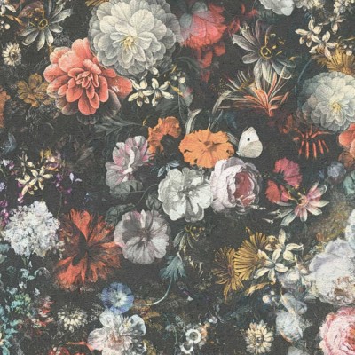Ταπετσαρία Τοίχου 0.53x10.05m A.S. Création by «Livingwalls» Styleguide Jung 2024 «Baroque, Floral, Colourful, Grey, Orange» 380951